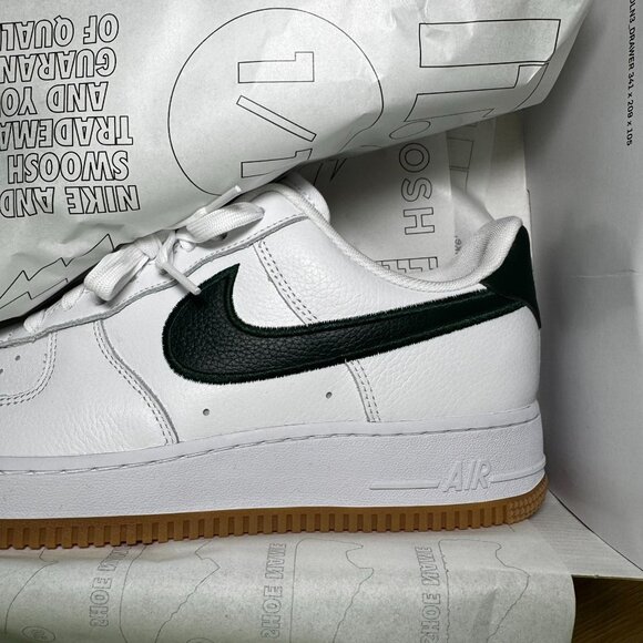 Nike Air Force 1 Low Custom Evergreen Swoosh Men’s 9.5 NEW w/Box - Picture 6 of 16